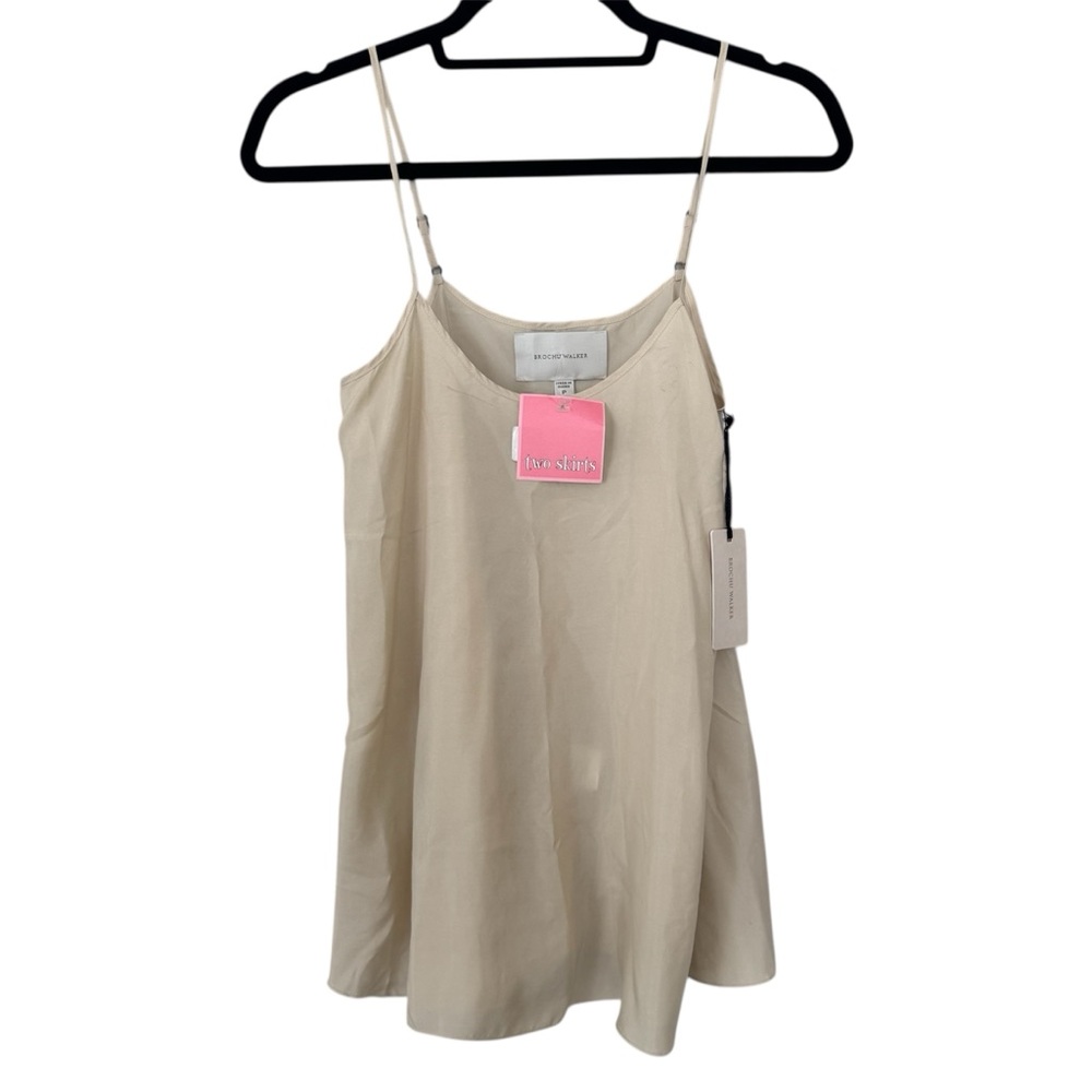 NWT Brochu Walker Silk Camisole Bone Sz P